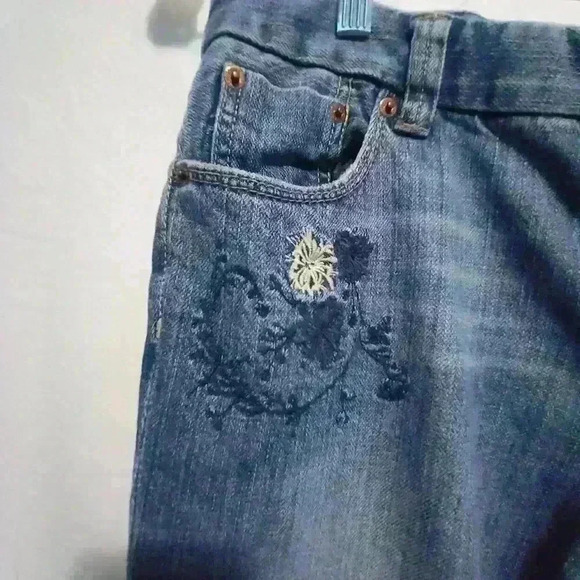 calvin klein jeans embroidered clam diggers, y2k vintage. - Picture 2 of 5